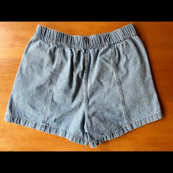 Madewell pull-on denim shorts in Rathmore wash roomy pockets S - Picture 7 of 9